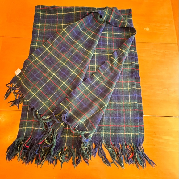 Pendleton vintage blue green plaid tartan wool blanket throw - Picture 1 of 8